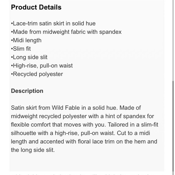 wild fable nwt s purple mauve satin lace trim skirt slit slip small midi - Picture 3 of 3